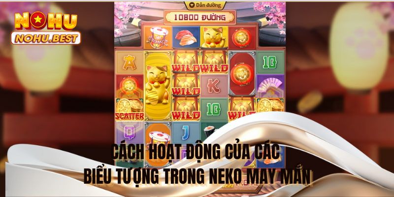 Cách hoạt động của các biểu tượng trong Neko May Mắn